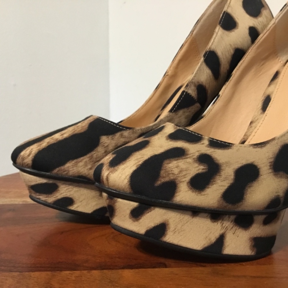 Colin Stuart Leopard Print Heels Size 7.5 297 - image 8